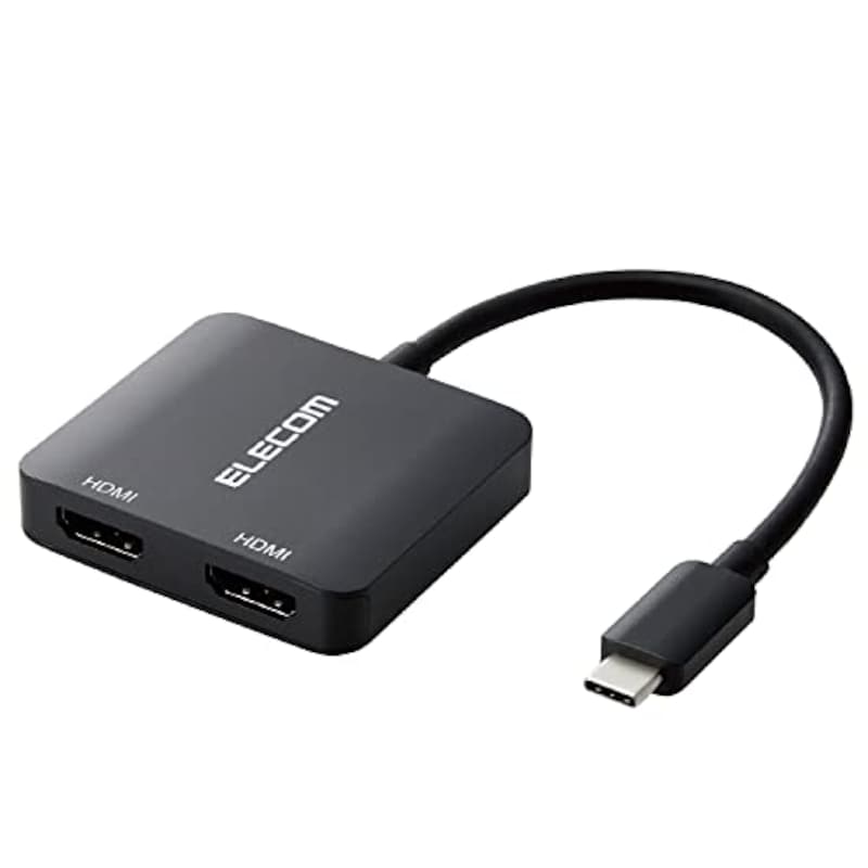 ELECOM（エレコム）,USB-C HDMI 変換 2ポート,AD-CHDMI2BK