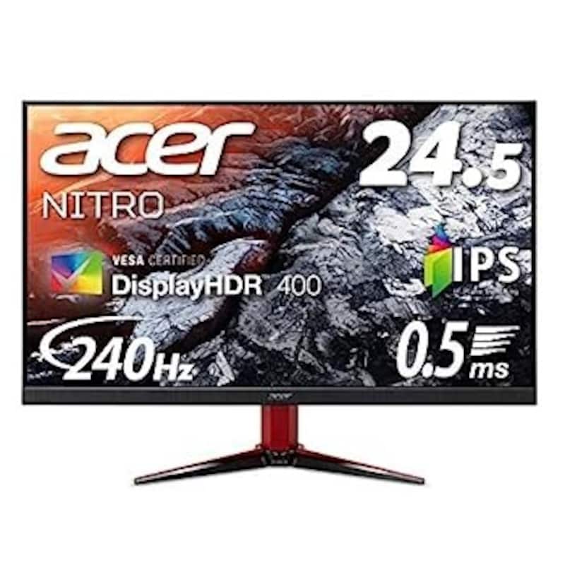 Acer（エイサー）,24.5インチゲーミングモニター Nitro IPS 非光沢 フルHD 0.5ms 240Hz,VG252QXbmiipx