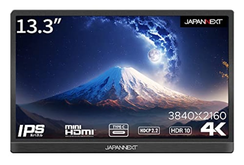 JAPANNEXT（ジャパンネクスト）,13.3インチ 4K解像度 モバイルモニター