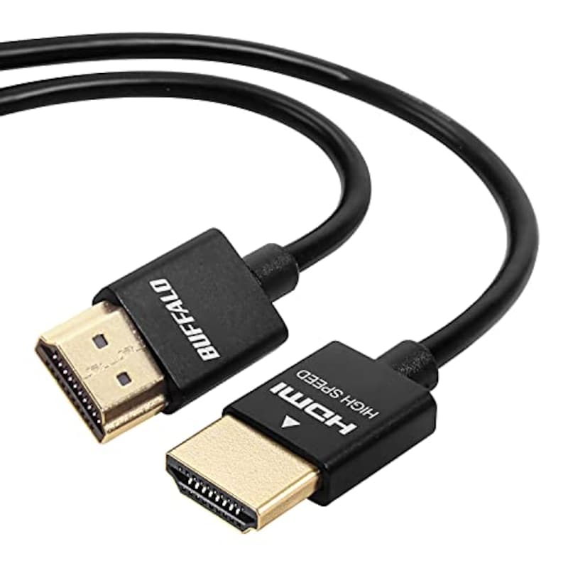 BUFFALO（バッファロー）,HDMI スリム ケーブル 1m,BSHD3S10BK/N
