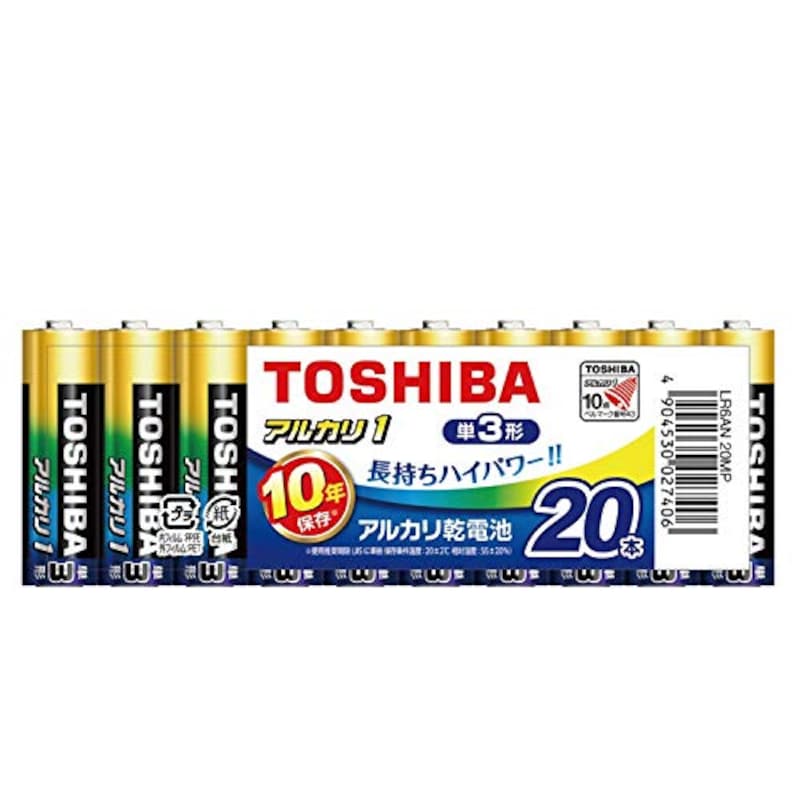 TOSHIBA（東芝）,アルカリ乾電池 単3形 20本入 1.5V,‎LR6AN 20MP