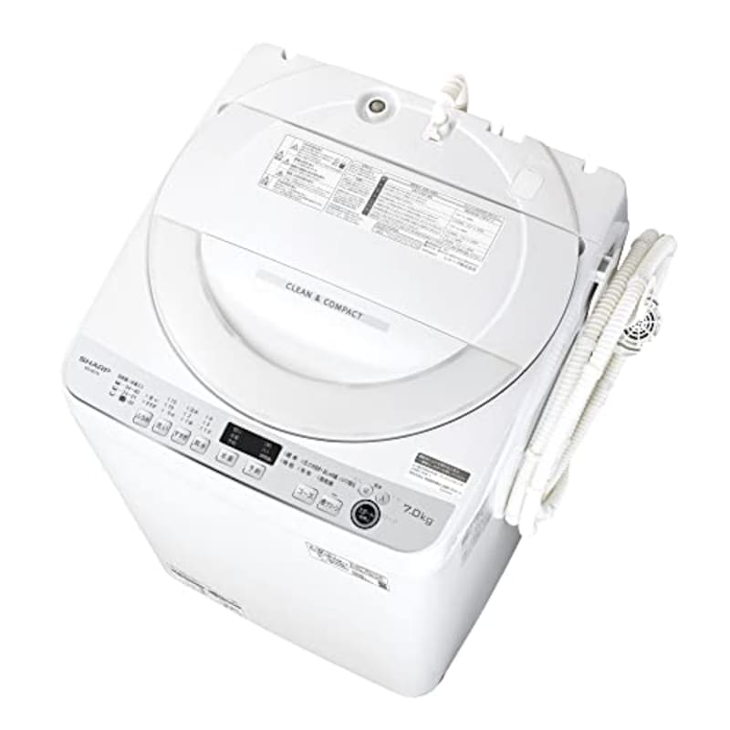 シャープ,穴なし槽 全自動洗濯機　7kg,ES-GE7G-W