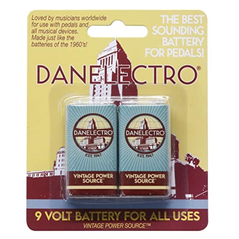 DANELECTRO（ダンエレクトロ）,9V角型マンガン乾電池,DB-2