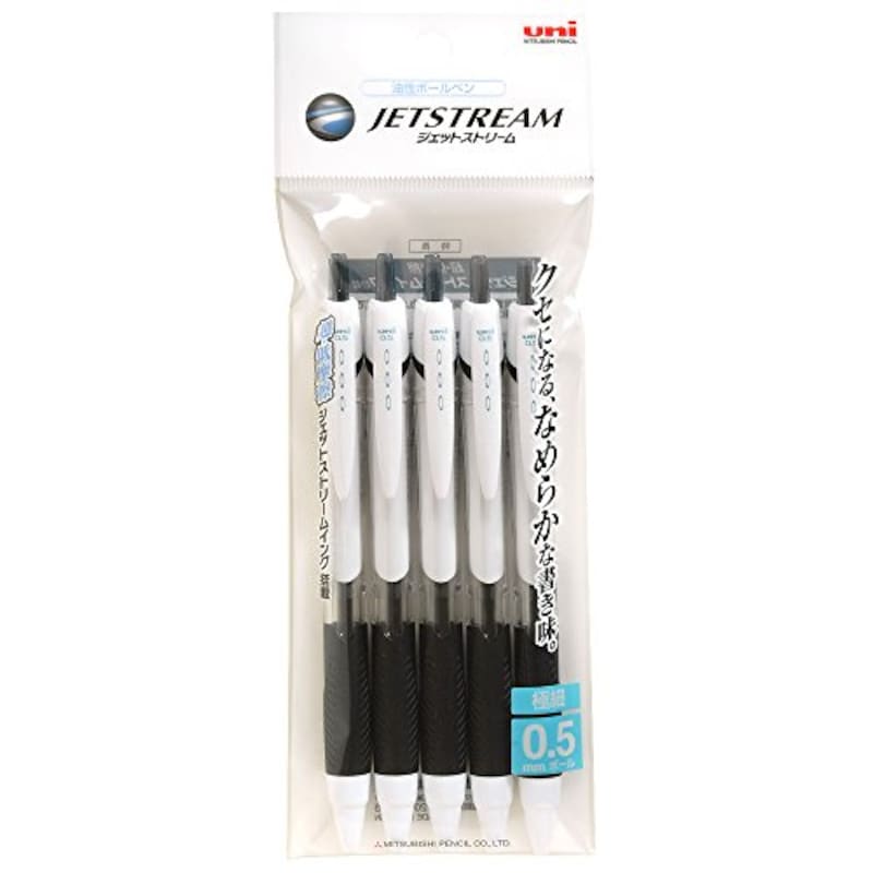 三菱鉛筆,油性ボールペン ジェットストリーム 0.5 黒 5本,SXN150055P.24