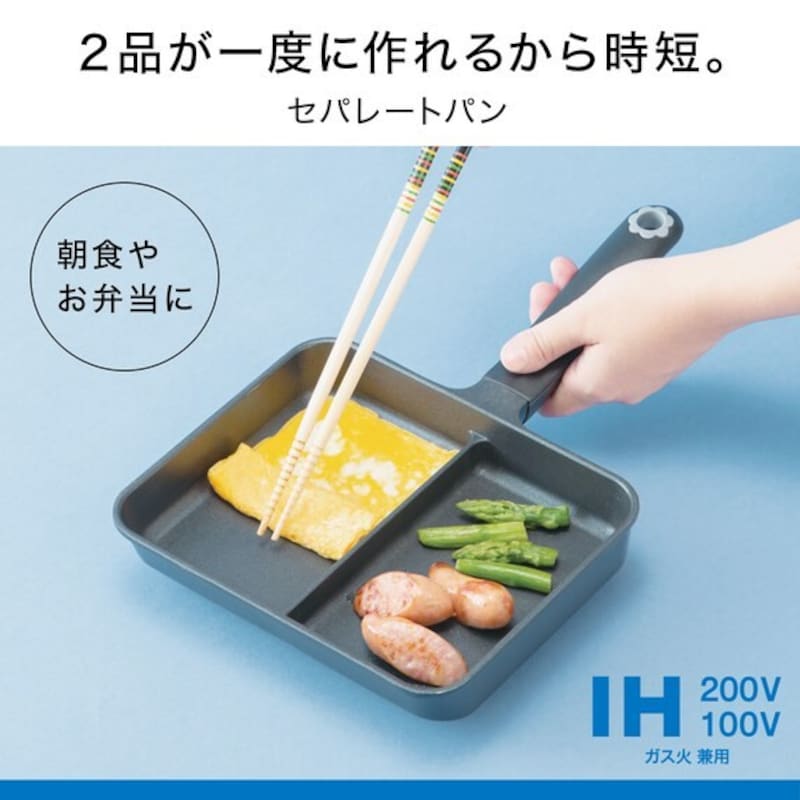 ニトリ,IH・ガス火 セパレートパン(角型 16×20cm)