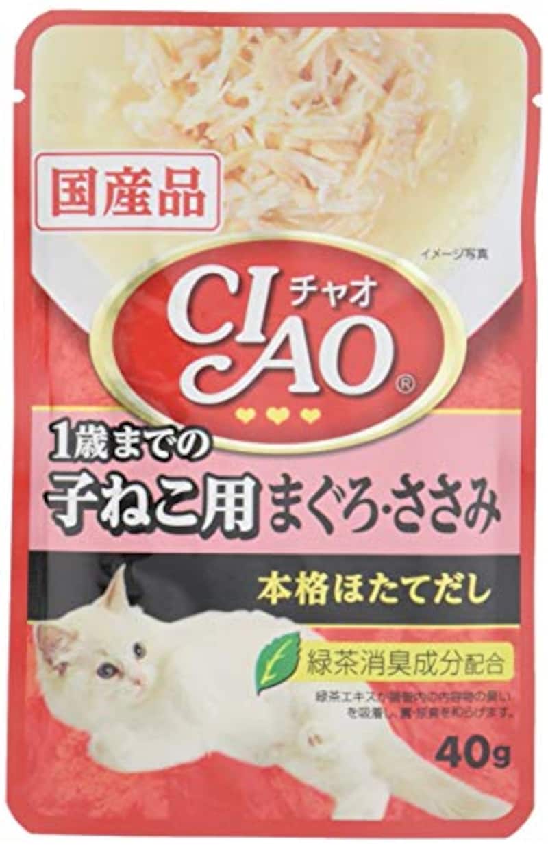 CIAO（チャオ）,1歳までの子猫用 まぐろ・ささみ 40グラム (x 16) ,‎9000388378006