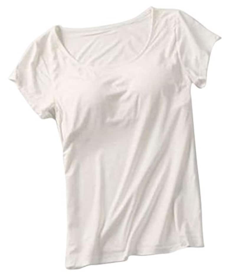 Plus Nao（プラスナオ）,レディース カップ付きTシャツ,top-49011-M-CR