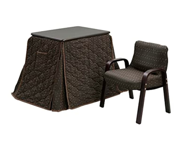 YAMAZEN（山善）,こたつ こたつ布団 椅子 3点セット ハイタイプ 長方形,SPK-70501(BR)-FSET
