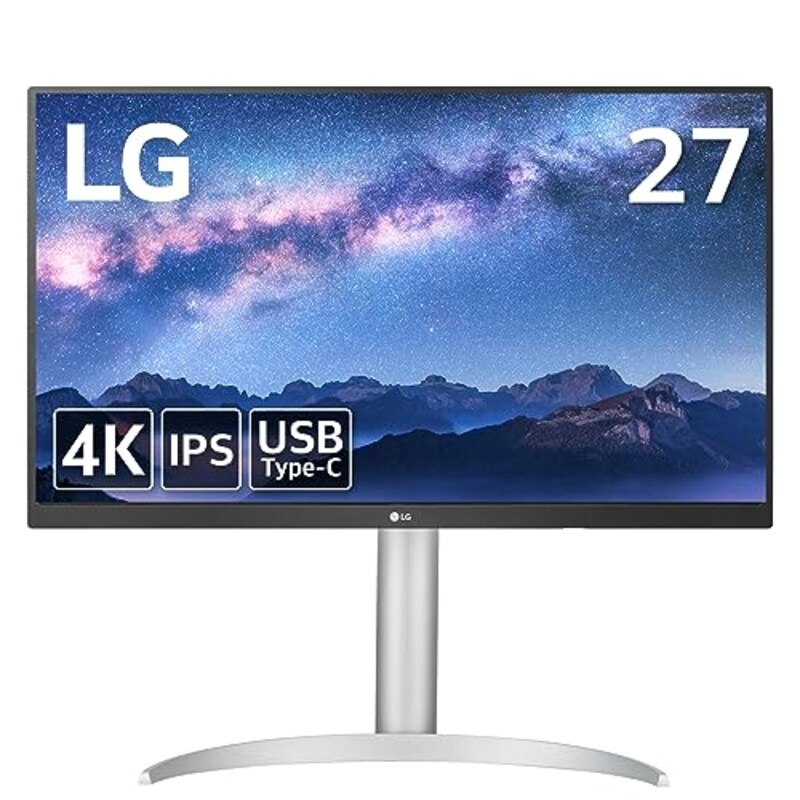 LG Electronics（LGエレクトロニクス）,モニター ディスプレイ 27UP550N-W 27インチ / 4K / HDR/IPS/アンチグレア/FreeSync/高さ調節、ピボット対応/USB Type-C、HDMI×2、DisplayPort / 3年安心・無輝点保証