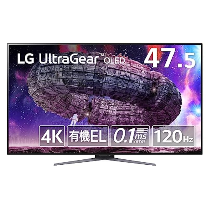LG Electronics（LGエレクトロニクス）,ゲーミングモニター UltraGear 48GQ900-B 47.5インチ 有機EL 4K(3840×2160)@120Hz / アンチグレア / 応答速度0.1ms / DCI-P3 99% / 20W+20Wスピーカー