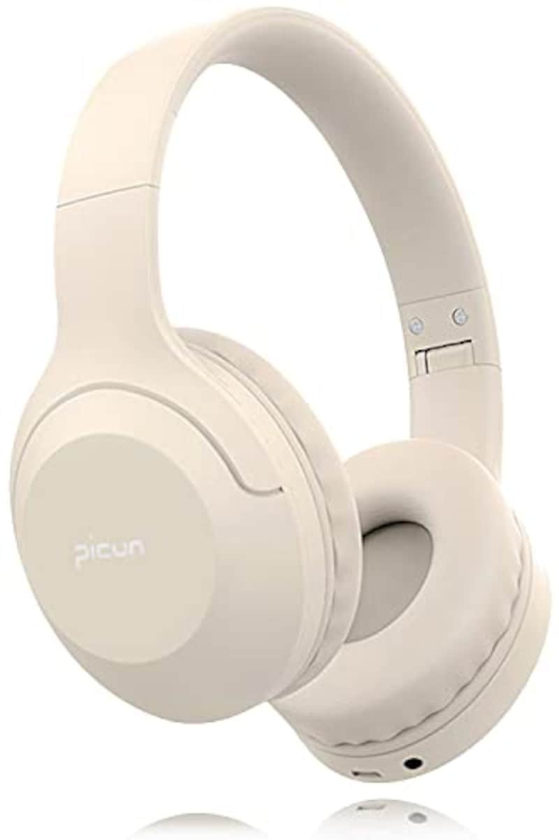 Picun,Bluetooth V5.3 HiFi ステレオ 密閉型 重低音ヘッドホン