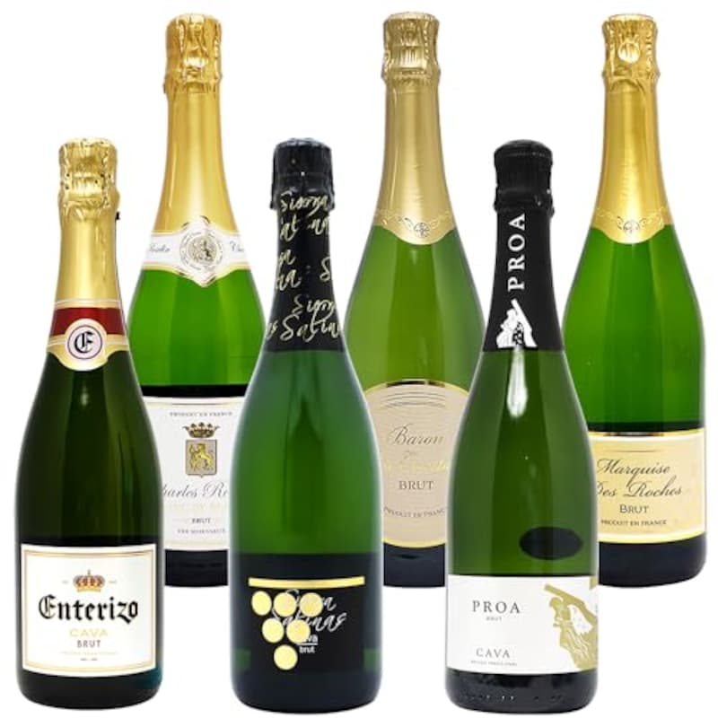 ワインプレス,ヴェリタス本格シャンパン製法＆フランス産 辛口 スパークリングワイン 6本セット（750mlx6）