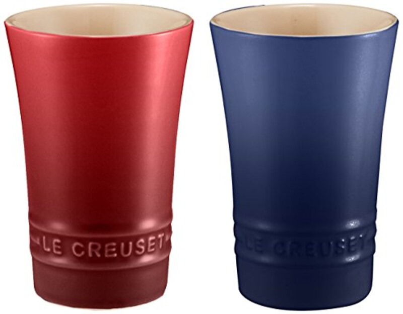 Le Creuset（ル・クルーゼ）,タンブラー ペア・スリムタンブラー170 ml コバルトブルー チェリーレッド