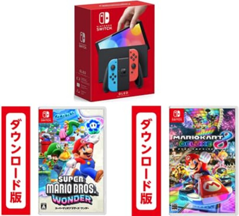 Nintendo（ニンテンドー）,Nintendo Switch（有機ELモデル）＋ スーパーマリオブラザーズ ワンダー・マリオカート8 デラックス