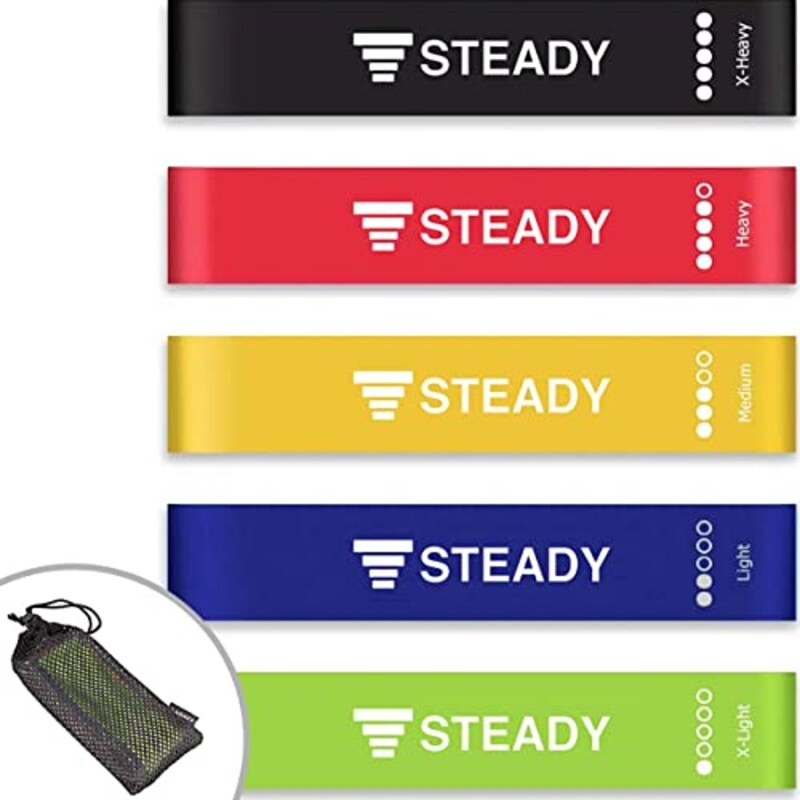 STEADY（ステディ）,ゴムバンド 強度別5本セット,ST103