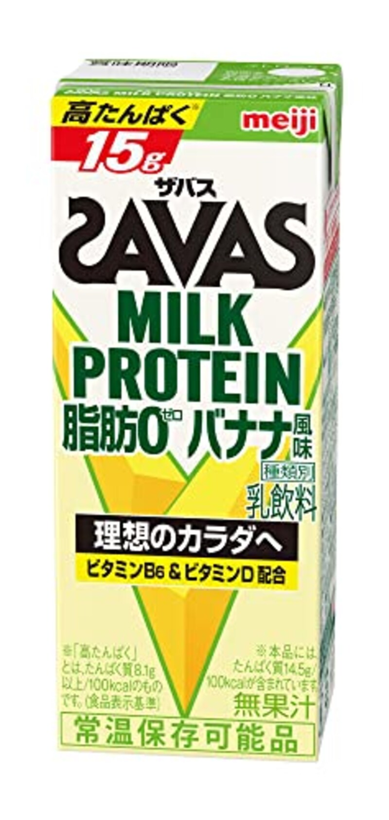 SAVAS(ザバス),MILK PROTEIN 脂肪0 バナナ風味 200ml×24