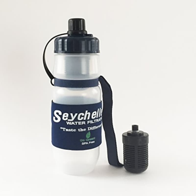 Seychelle（ヴォーテックス）,セイシェル「携帯浄水ボトル」+「交換フィルター」,SBP-004-AS
