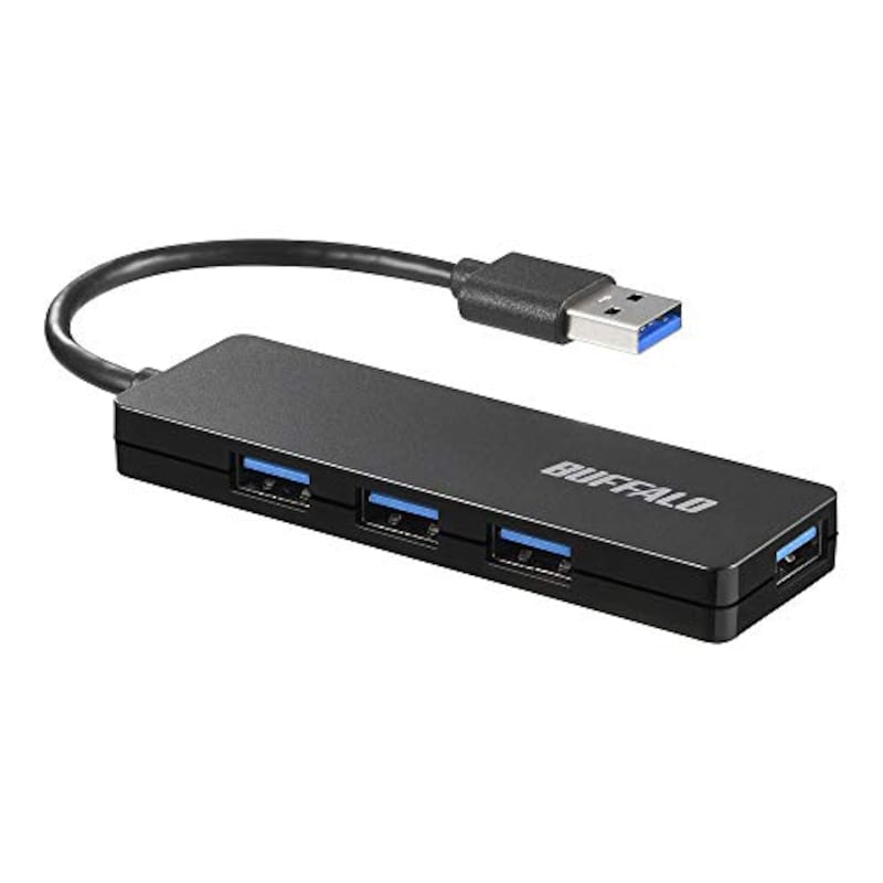 バッファロー,USB ハブ USB3.0 スリム設計 4ポート Windows Mac PS4 PS5 Chromebook 対応,BSH4U125U3BK