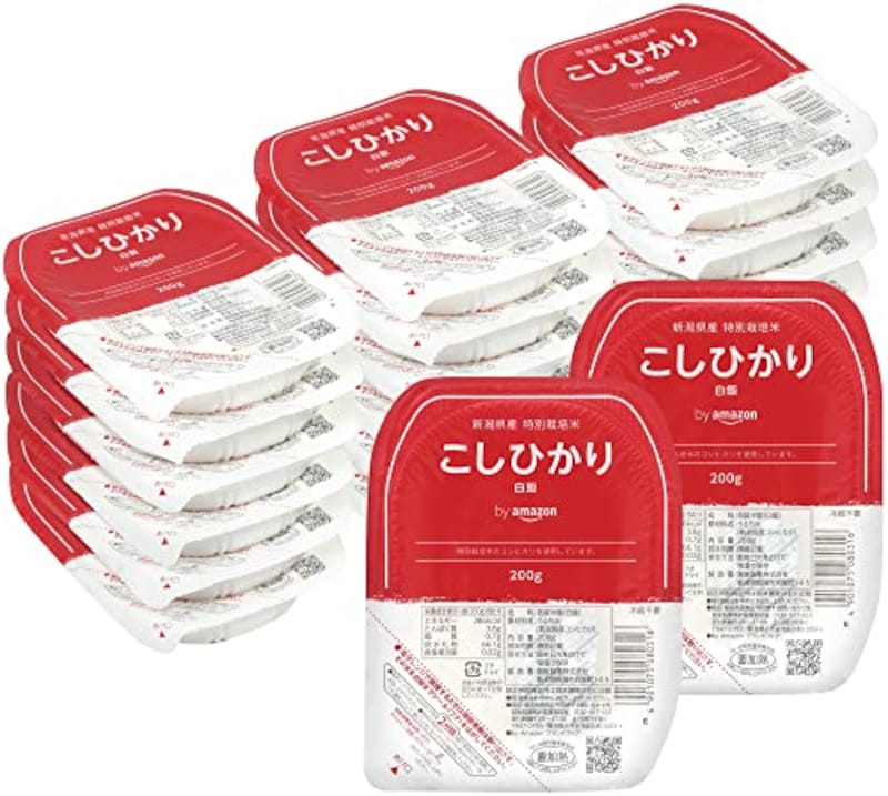 by Amazon,パックご飯 新潟県産こしひかり 200g×20個