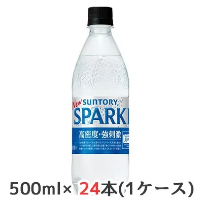 サントリー 天然水 SPARKLING スパークリング 500ml ペット 24本