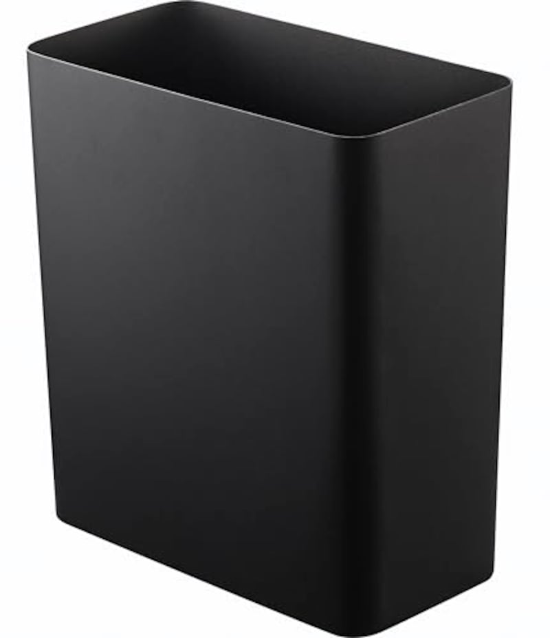 山崎実業(Yamazaki) ゴミ箱 トラッシュカン タワー 角型 ブラック