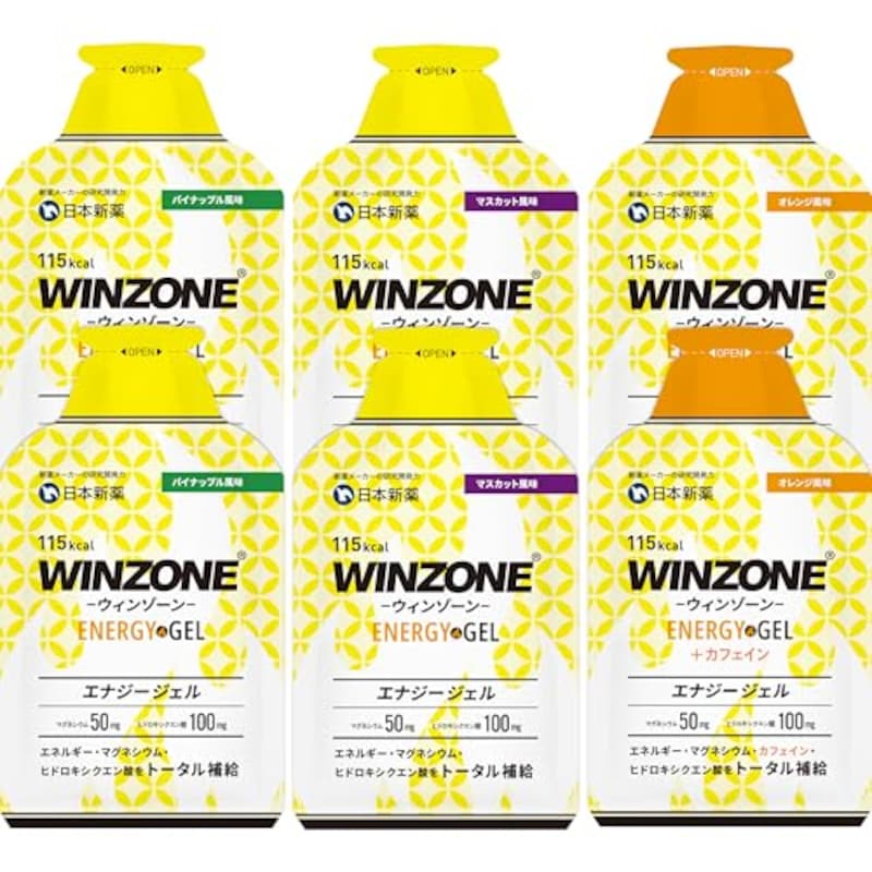 日本新薬 WINZONE（ウィンゾーン）フルマラソン完走セット エナジージェル お試し3味6袋セット
