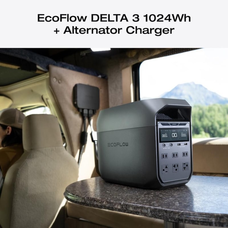 EcoFlow Alternator Charger走行充電器+DELTA 3 ポータブル電源セット