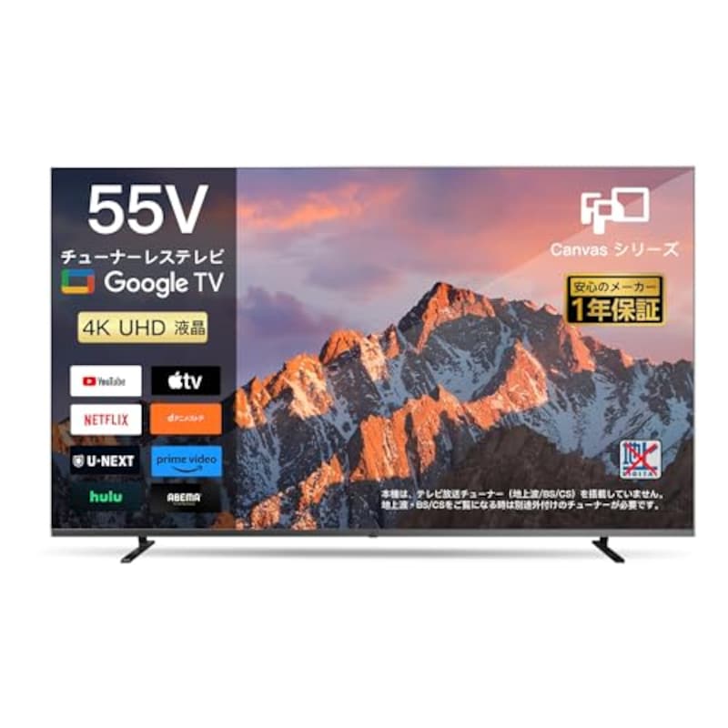 FPD,チューナーレステレビ 55V型