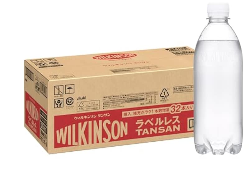 アサヒ飲料,ウィルキンソン タンサン ラベルレス 500ml×32本