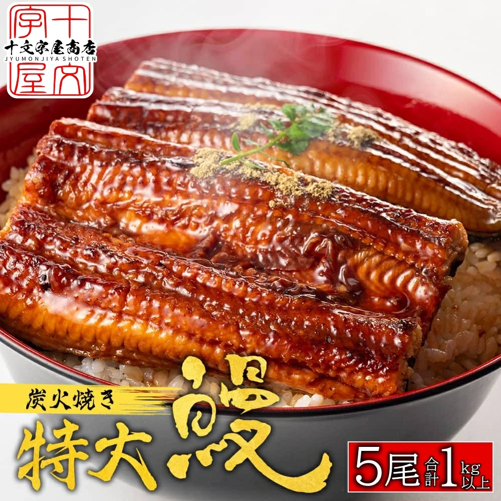 うなぎ 蒲焼き 特大 五尾セット 今なら一尾約280gに増量中