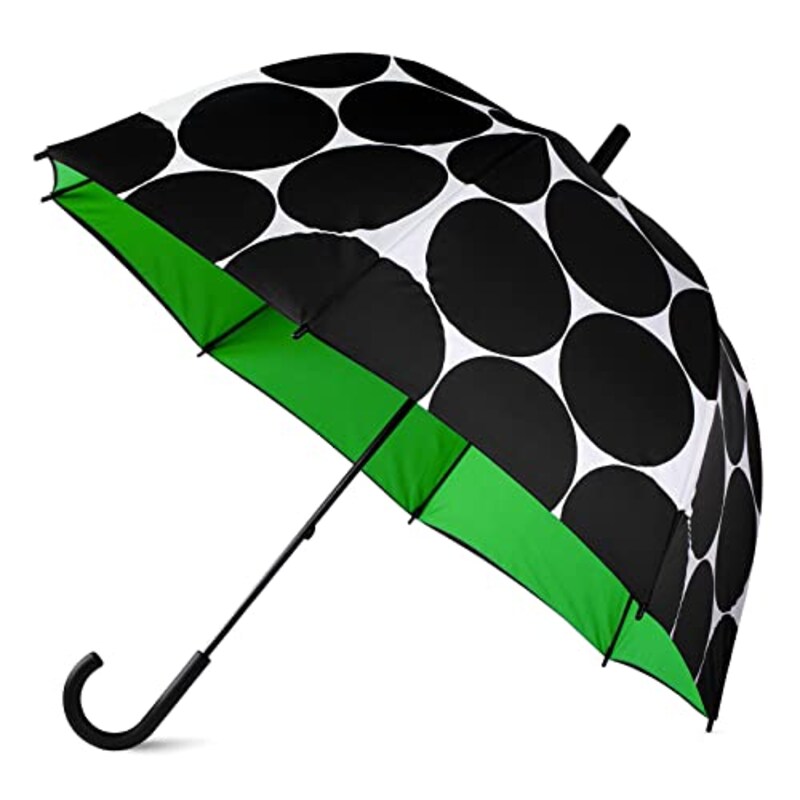 Kate spade(ケイトスペード),ニューヨーク バブル傘 かわいい 黒傘 大人用 雨傘 大きいサイズ ジョイドット