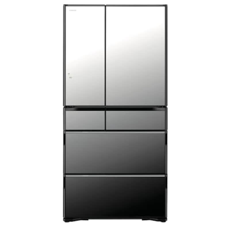 日立 冷蔵庫 幅88cm 735L クリスタルミラー R-WXC74W