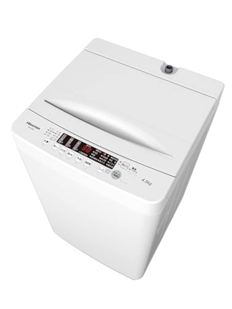 ハイセンス 全自動 洗濯機 4.5kg ホワイト HW-K45E