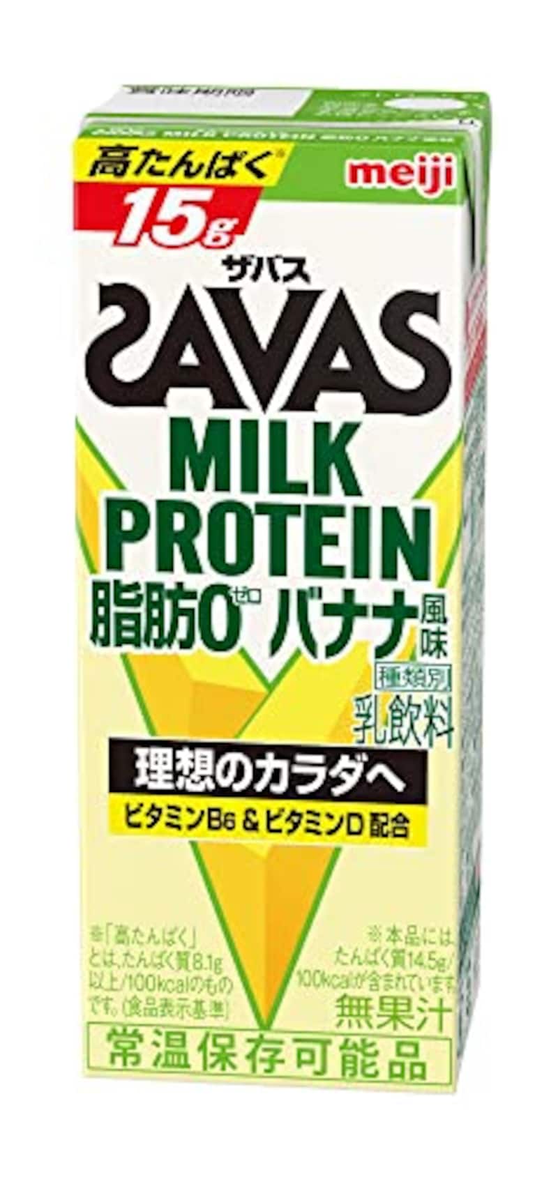 SAVAS(ザバス) MILK PROTEIN 脂肪0 バナナ風味 200ml×24本 