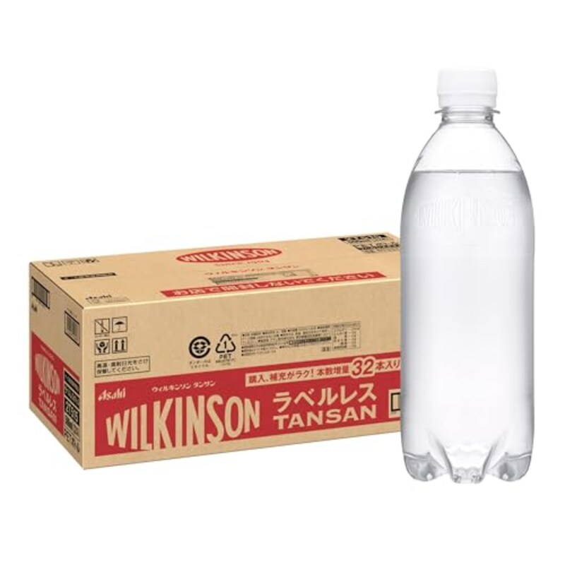 ウィルキンソン アサヒ飲料 タンサン ラベルレス 500ml×32本 [炭酸水]