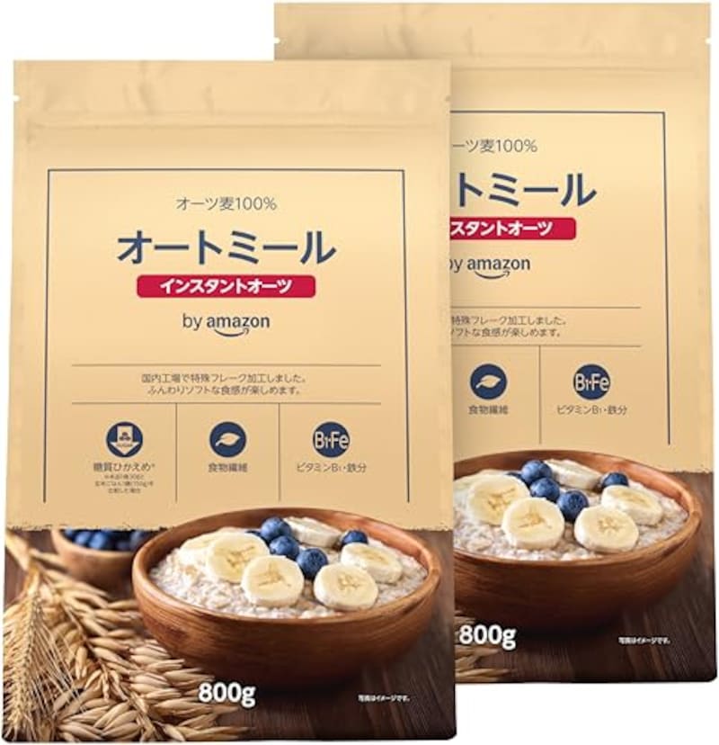 Amazon オートミール インスタントオーツ 800g×2袋 