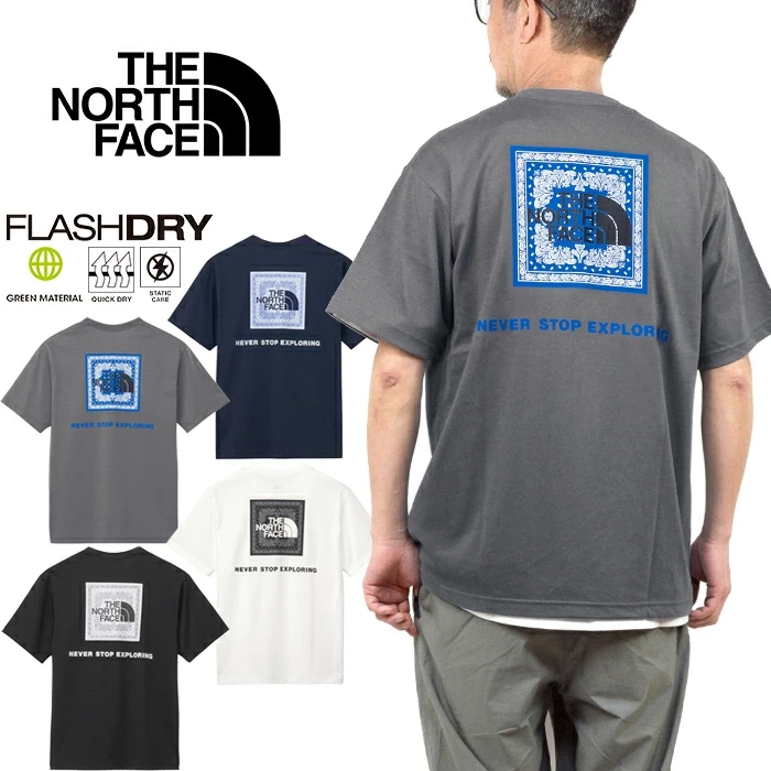 THE NORTH FACE NT32446 ショートスリーブバンダナスクエアロゴティー