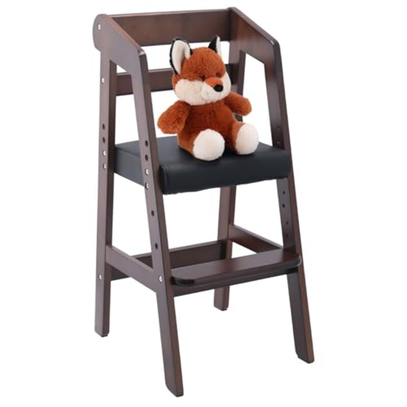 不二貿易 キッズチェア ハイチェア 木製 3段階調整可能