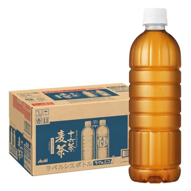 十六茶 アサヒ飲料 十六茶麦茶 ラベルレスボトル 660ml×24本