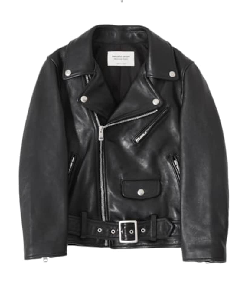 beautiful people（ビューティフル ピープル）,レディース vintage leather THE/a riders jacket ブラック 160