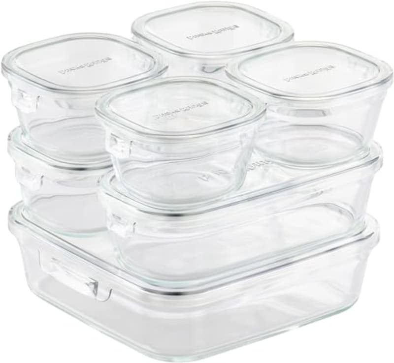 iwaki(イワキ) 耐熱ガラス 保存容器 アーバンクリア 7個セット