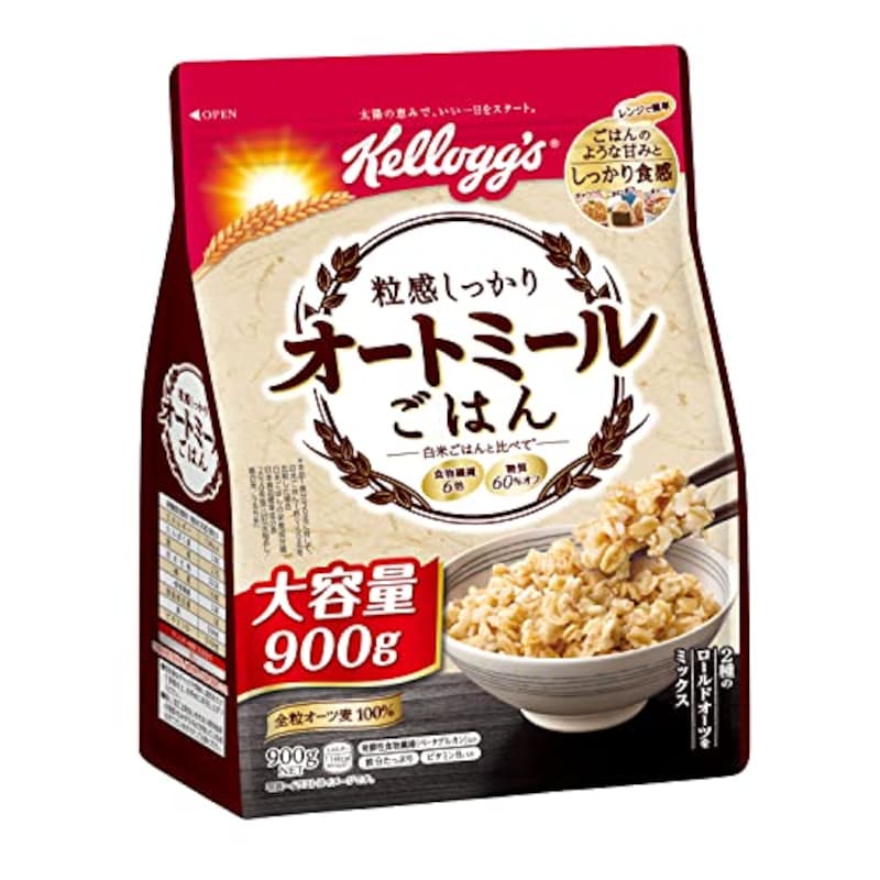 ケロッグ 粒感しっかり オートミールごはん 900g 発酵性 食物繊維