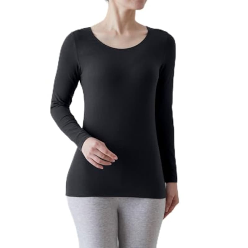[ベルメゾン] インナーシャツ レディース 綿混 長袖 あったかインナー ホットコット
