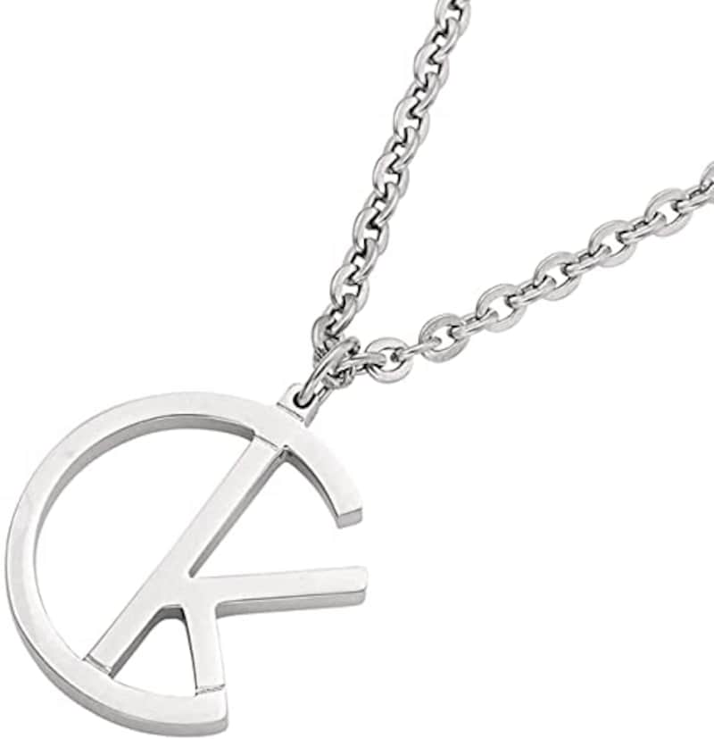 Calvin Klein（カルバンクライン）,ネックレス ペンダントメンズレディースネックレス ckロゴ シルバーチェーン カップルネックレス