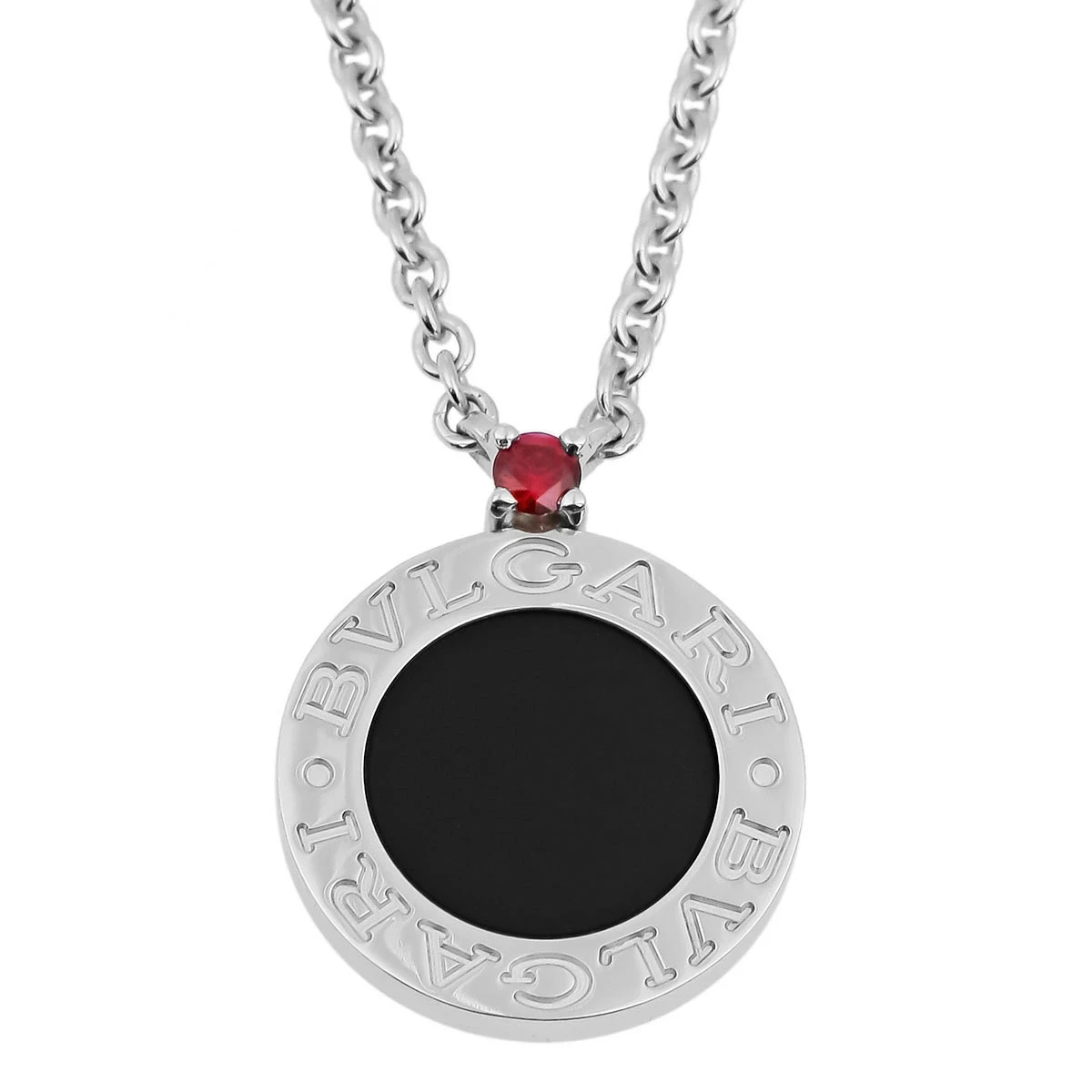 BVLGARI（ブルガリ）,ネックレス シルバー オニキス ルビー 356910 BB