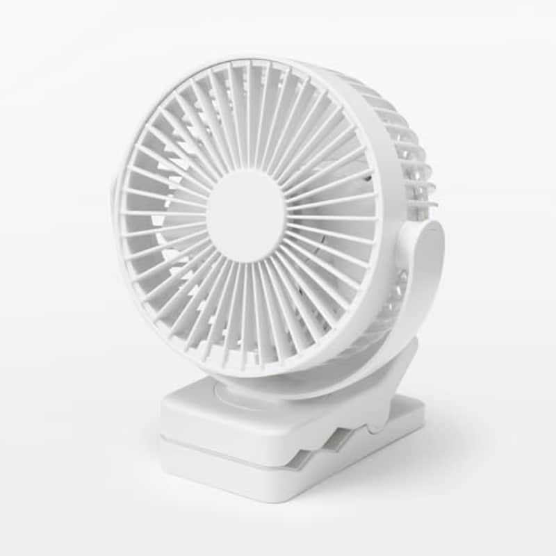 無印良品,置いても使える 充電式クリップファン ホワイト,MJ－CLF1