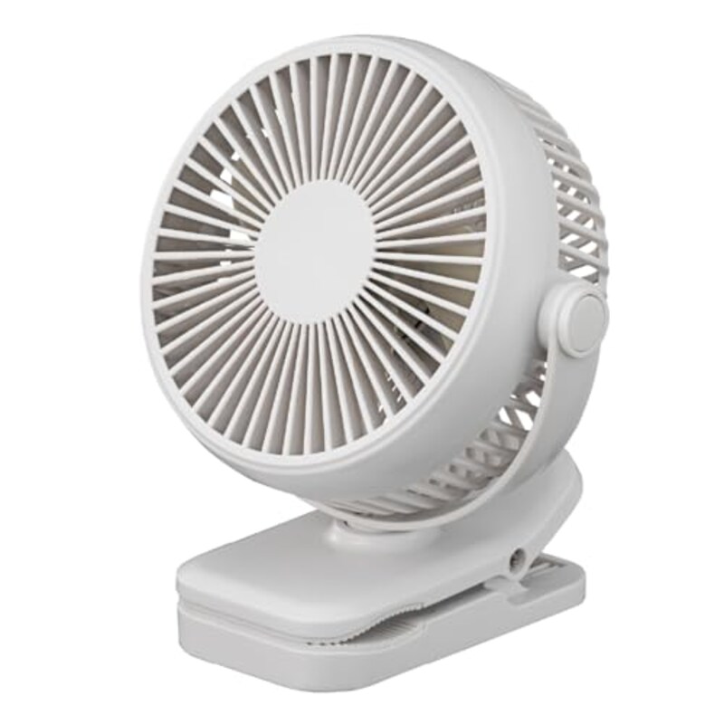 コイズミ,携帯扇風機 クリップファン 卓上扇 USB 充電式,KFF-1167/W
