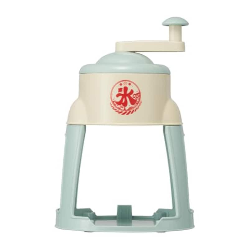 ドウシシャ,手動かき氷器 コンパクト収納 ふた付き製氷カップ（Mサイズ） ブラシ付き アイスグリーン