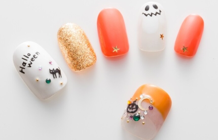 Ghost + Pumpkin Nails = Halloween Spirit!