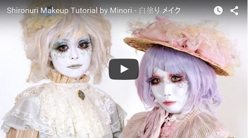 My White Foundation Makeup Routine (Full Coverage) - For Halloween,  Shironuri, Cosplay, etc. 